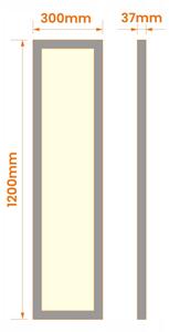 LED панел за повърхностен монтаж LED/60W/230V 30x120 см бял