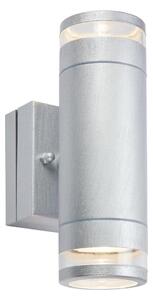 Markslöjd 109106 - LED димируемо външно стенно осветително тяло LUNO 2xLED/4,9W/230V IP65 сребристо