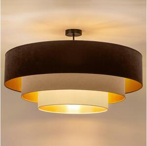 Brilagi - Плафон LUNETA 3xE27/60W/230V Ø 80 см кафяв/бежов/кремав