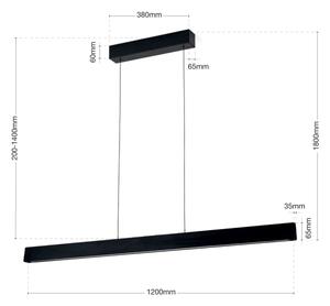 Orion HL 6-1716/120 - LED регулируема лампа TARA LED/44W/230V черна