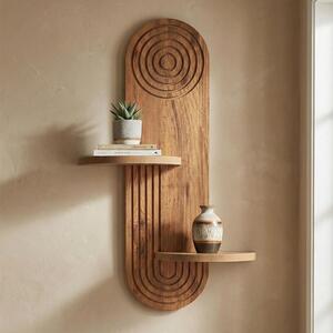 Artwill TopMebel стенен рафт от MDF в цвят дъб, 46x13x70 см