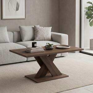 Marcello Megapap melamine coffee table in walnut color 110x55x47cm