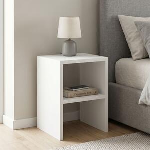 Куб меламинов рафт за книги в бял цвят 60x30x60см