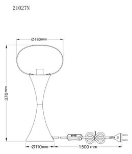 Globo 21027N - Настолна лампа LULA 1xE14/25W/230V матов хром