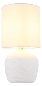 Globo 21739W - Настолна лампа MARBLE 1xE14/40W/230V бял