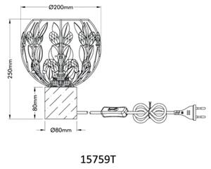 Globo 15759T - Настолна лампа MIKA 1xE27/40W/230V