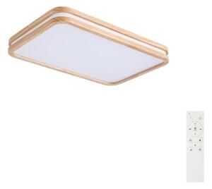 Brilagi - LED осветително тяло MOLINA SQUARE LED/54W/230V с възможност за димиране, дъб, 60x40 cm + дистанционно управление