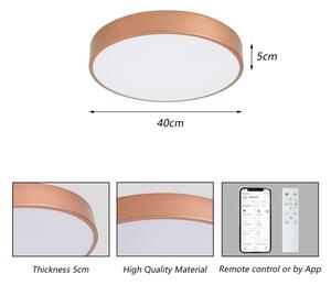 Brilagi-LED Димируемо осветително тяло POOL SMART LED/48W/230V 40 cm Wi-Fi Tuya бронзов + дистанционно управление