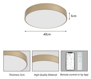 Brilagi-LED димируемо осветително тяло POOL SMART LED/48W/230V 40 cm Wi-Fi Tuya златно + дистанционно управление