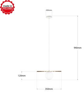 Полилей на кабел SUNPLISS 1xG9/10W/230V Ø 35 см, златист/кремав