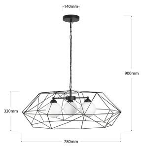 Полилей на верига DEXA 3xG9/10W/230V черен