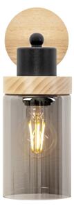 Стенно осветително тяло WOODNEST 1xE27/15W/230V бор/димно черно