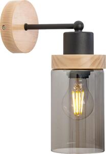 Стенно осветително тяло WOODNEST 1xE27/15W/230V бор/димно черно