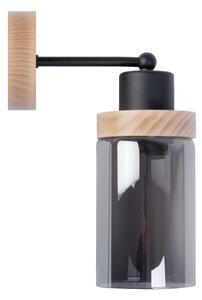 Стенно осветително тяло WOODNEST 1xE27/15W/230V бор/димно черно