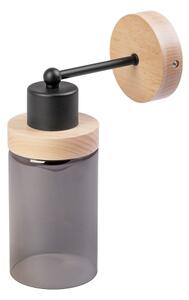Стенно осветително тяло WOODNEST 1xE27/15W/230V бор/димно черно