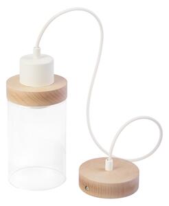 Висяща лампа WOODNEST на кабел 1xE27/15W/230V, бор/кремав
