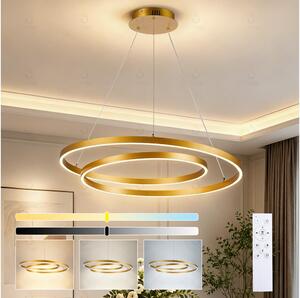 Brilagi-LED Подвесен полилей с възможност за димиране на кабел TWISTER LED/75W/230V 3000-6000K златист + дистанционно управление