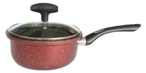 Касерола Rosberg R51321G18, вместимост 1.8 l, 18 cm диаметър, алуминий, капак, бордо