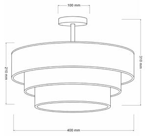 Brilagi - Плафонна лампа LUNETA, повърхностно монтирана, 1xE27/60W/230V, Ø 40 см, сив/кремав/бял