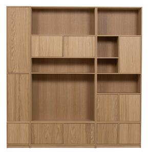 Модулна библиотека от декор от дъб в естествен цвят 217x243 cm Modulair – vtwonen