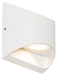 Модерна външна стенна лампа бяла с LED 2-светлина IP54 - Mal
