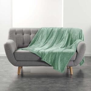 Светлозелено одеяло от микрофланела 180x220 cm Flanou – douceur d'intérieur