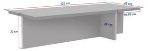 Холна маса VERUM 120x45 см бежова