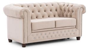 Бежов кадифен разтегателен диван 148 cm York Blik – Ropez