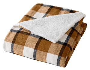 Кафяво одеяло от шерпа 125x150 cm Ecossais – douceur d'intérieur