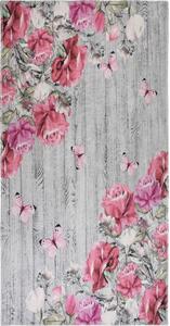 Розов/сив килим подходящ за пране 80x150 cm Blooming Roses – Vitaus