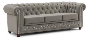 Сив кадифен разтегателен диван 203 cm York Blik – Ropez