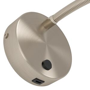 Eglo 901783 - LED гъвкава стенна лампа с USB OLIVANDINO LED/3,8W/230V хром