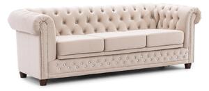 Бежов кадифен разтегателен диван 203 cm York Blik – Ropez