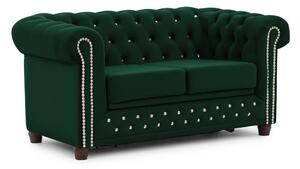 Зелен кадифен разтегателен диван 148 cm York Blik – Ropez