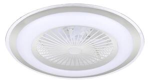 LED Димируема лампа с вентилатор ZONDA LED/48W/230V сребриста + д.у