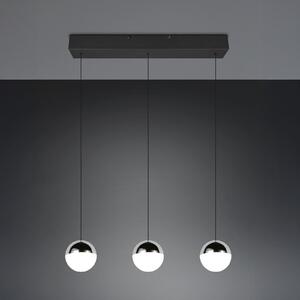 Reality Leuchten LED висяща лампа Senta, хром, дължина 62 cm, 4000 K, 3-светилни., Металик, Дневна/трапезария, Пластмаса, Модерен, Глобус