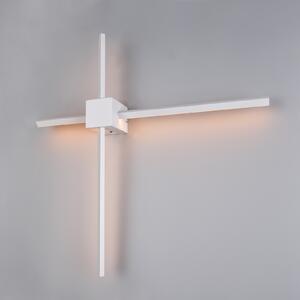 Trio Lighting LED стенна лампа Cassino, бяла матова, ширина 67 cm, метал, Затъмняване, Бял, Дневна/трапезария, Метал, Модерен