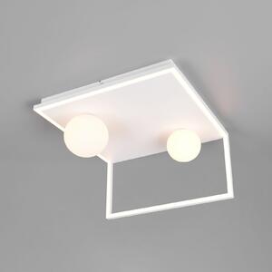 Trio Lighting LED плафон Arola, бял мат, ширина 37 cm, метал, Затъмняване, Бял, Дневна/трапезария, Метал, Модерен