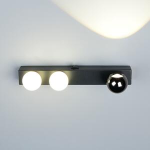 Trio Lighting LED стенна лампа Arpino черна, ширина 30 cm, метал, 3-крилна., Затъмняване, Черен, Дневна/трапезария, Метал, Модерен
