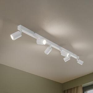 TK Lighting Таванни прожектори Top, бели, 127 см, 6-крилни, метал, GU10, Затъмняване, Бял, Дневна/трапезария, Метал, Модерен