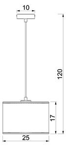 Висяща лампа на кабел ARDEN 1xE27/15W/230V Ø 25 см, бежова/кафява