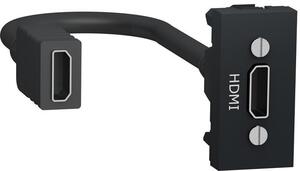 SE Розетка HDMI с кабел 15см. 1 мод. цвят Антрацит Unica - NU343054