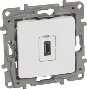 Legrand Розетка USB за зареждане тип C 1.5A 7.5W цвят Бял Niloe - 764593