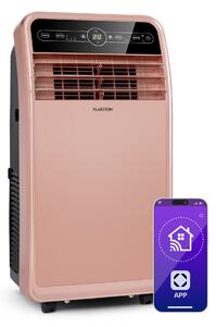 Klarstein Metrobreeze New York Smart 12k, мобилен климатик, 12000 BTU / 3,5 kW, енергиен клас A, дистанционно управление, розово-златно