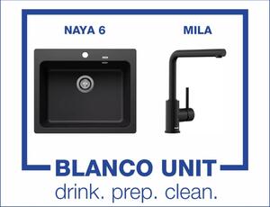 Bundle Blanco Naya 6+Blanco Mila Черен мат Промо пакет мивка със смесител
