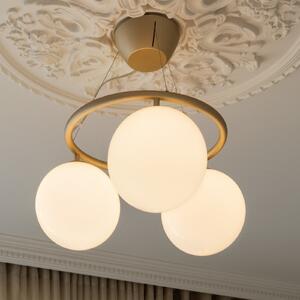 Nuura Aps полилей Miira 3 Circular, Ø 54 cm, месинг/опал, Затъмняване, Злато / месинг, Дневна/трапезария, Метал, Скандинавски