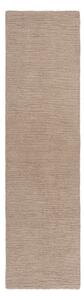 Бежова ръчно изработена вълнена пътека 80x230 cm Harris Boucle – Flair Rugs