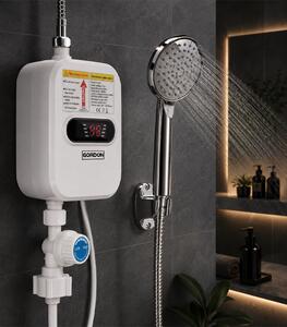 Електрически проточник с мощност 3 500 W, с дисплей и душ, 15–50 °C