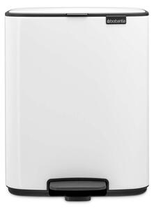 Кош за боклук Brabantia Bo Pedal 1010119, 12 л, Леко затваряне, Противоплъзгаща основа, Бял