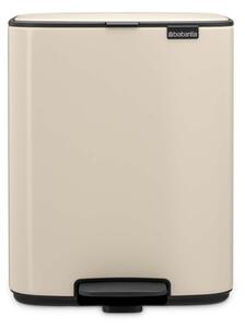 Кош за боклук Brabantia Bo Pedal 1010123, 12 л, Леко затваряне, Противоплъзгаща основа, Бежов